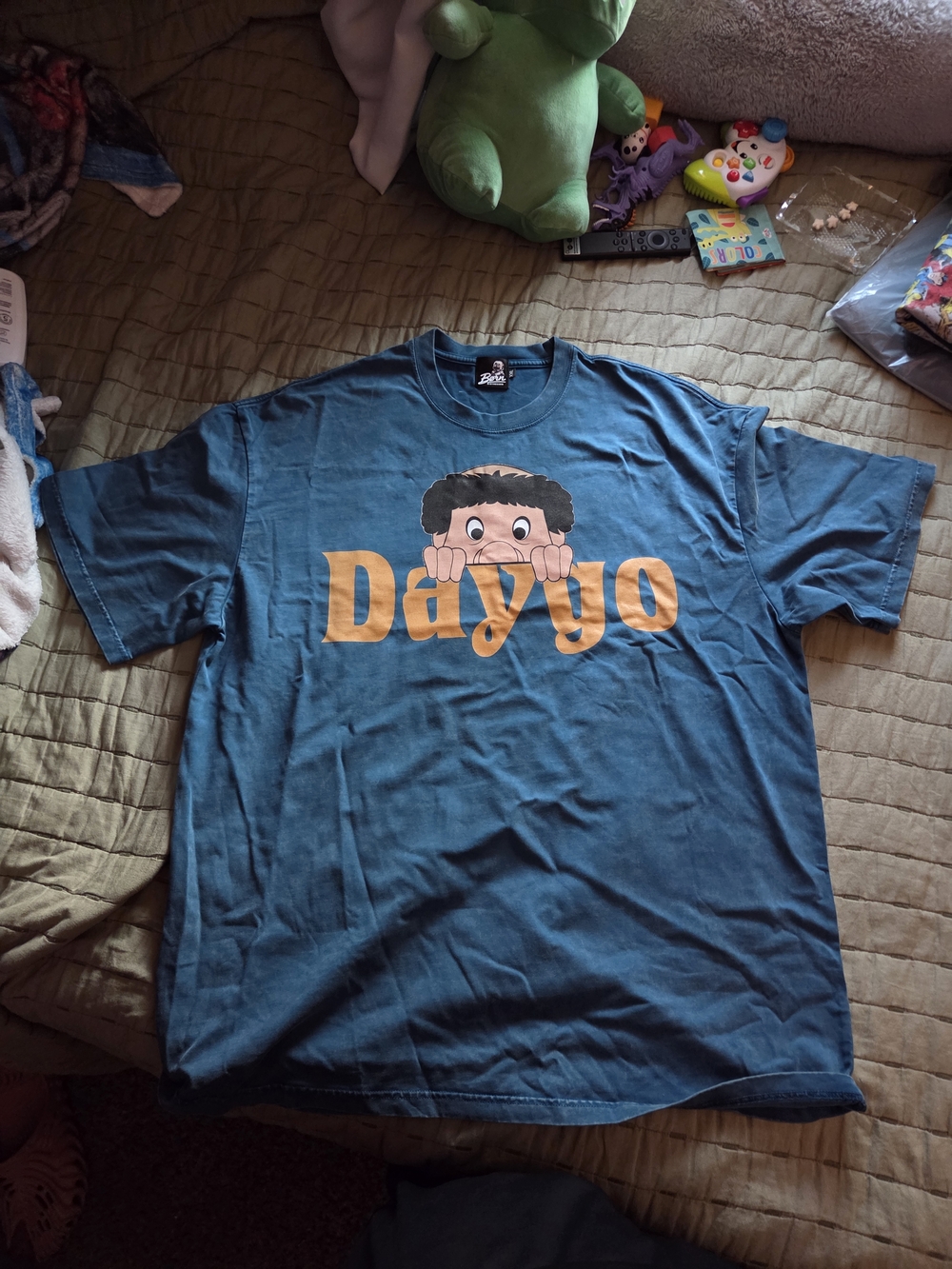 San Diego PADRES Daygo Graphic Tee - Blue with Orange Logo - Unbranded